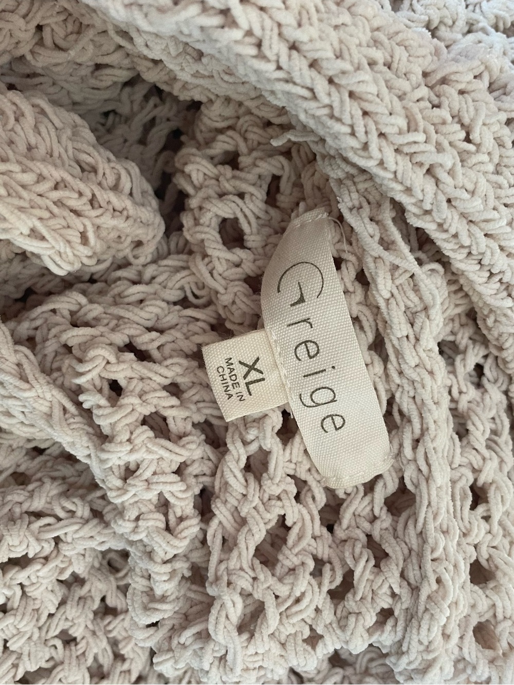 Women’s Open Crochet Crop Hoodie ( XL )